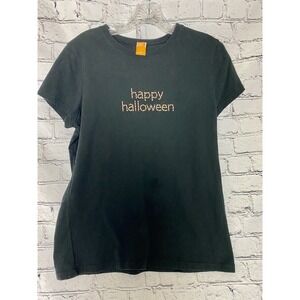 Happy Halloween Rhinestone Black T-shirt Women's Large Target